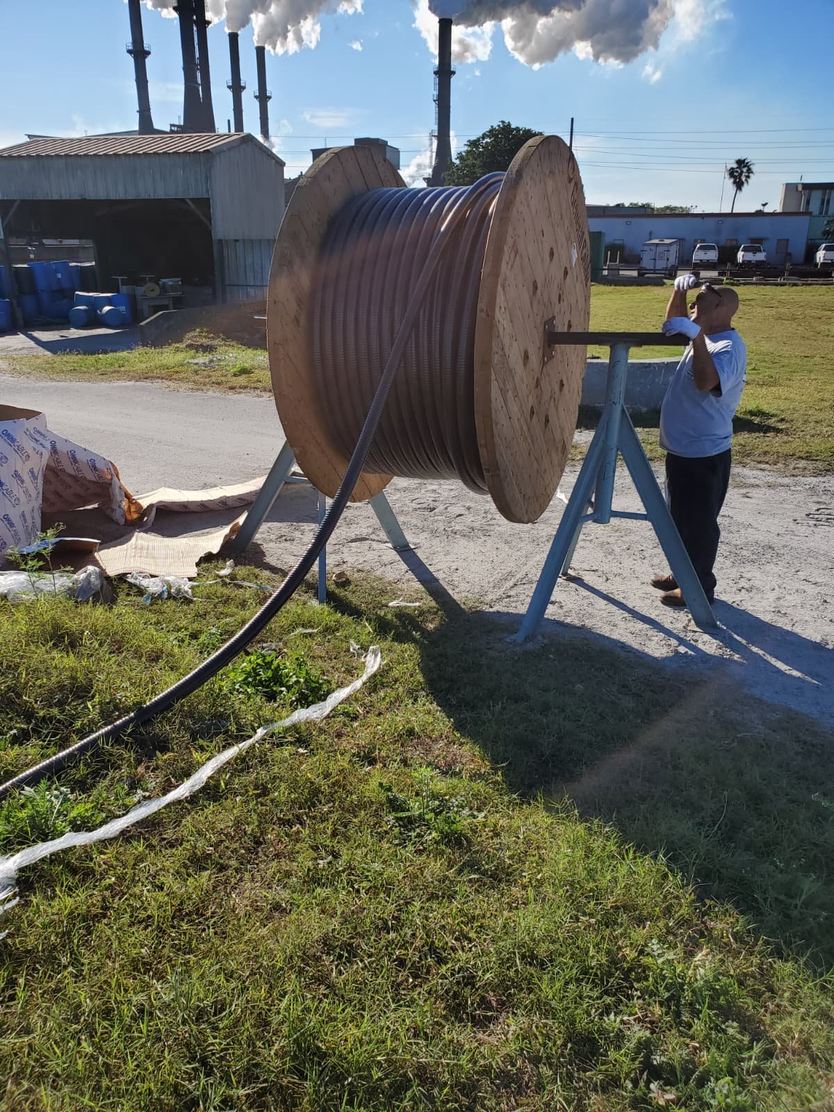 Industrial cable spull